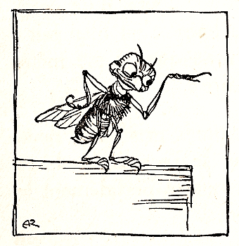 Arthur Rackham self portrait as fly