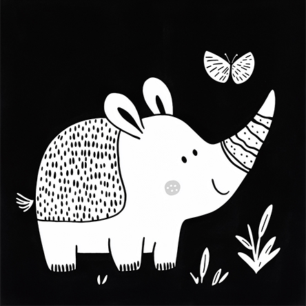 postmodern cute rhino